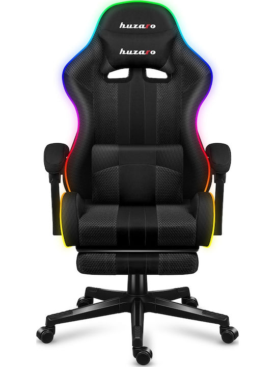 Huzaro Force 4.7 Artificial Leather Gaming Chair with RGB Lighting and Footrest Grey Mesh