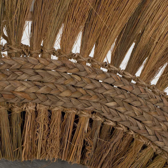 Freebox Rayung Grass Wandspiegel Ganzkörper mit Grün Rattan Rahmen Durchmesser 130cm 1Stück