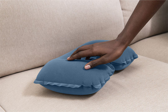 Bestway Inflatable Velvet Travel Pillow Travel Set Pillow 37x24x10cm Blue