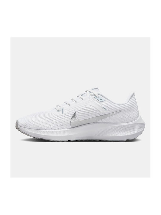 Air Zoom Pegasus 40 Sport Shoes Running White / Pure Platinum / Metallic Silver