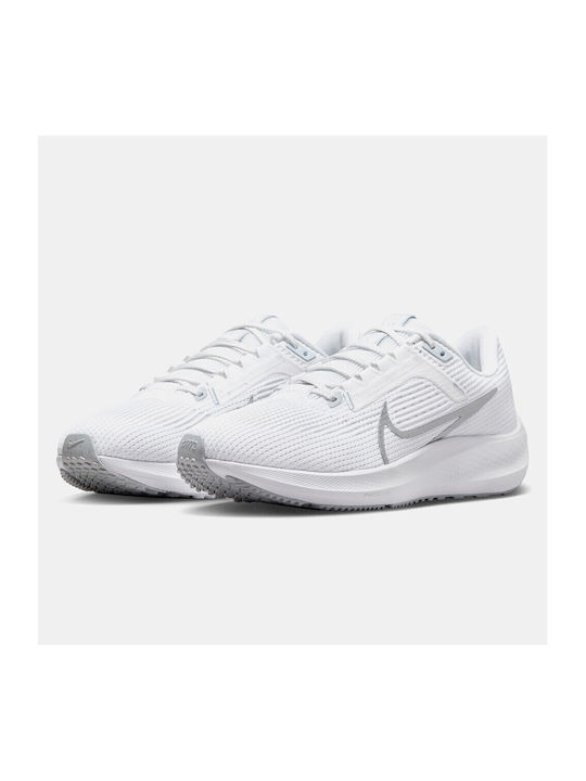 Air Zoom Pegasus 40 Sport Shoes Running White / Pure Platinum / Metallic Silver