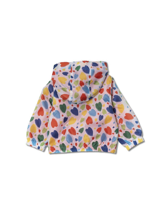 Tuc Tuc Windproof Girls Casual Jacket Multicolour with Ηood