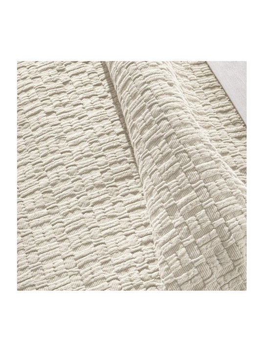 Guy Laroche Nikki Blanket 100% cotton Queen 240x260cm. Cream