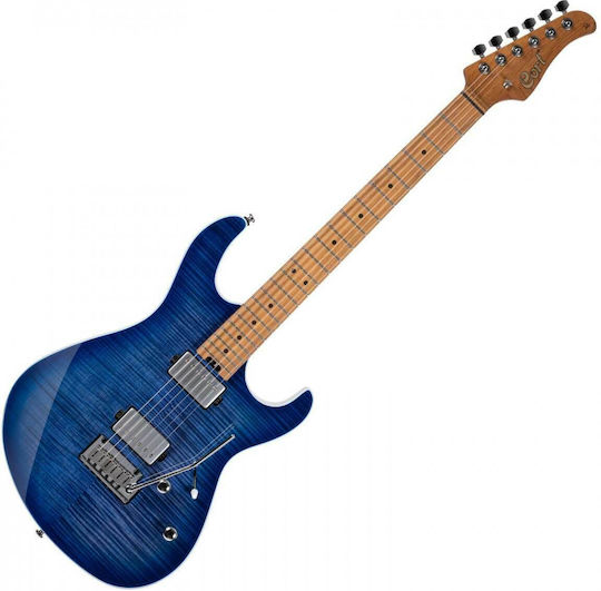 Cort G Series 290 FAT II Electric Guitar Stratocaster with HH Pickup Configuration Bright Blue Burst