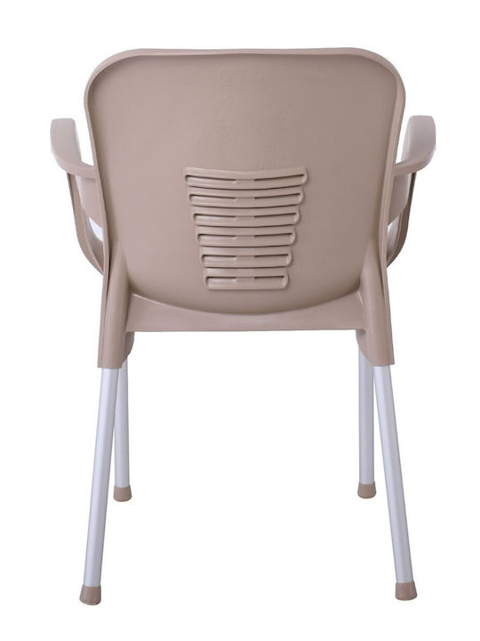 Gartenstühle Polypropylen Lara-II Tortora E306 60x59x81cm