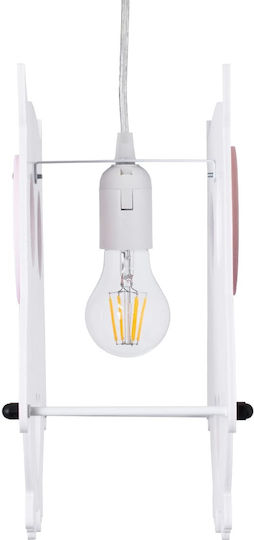 GloboStar Eule Einfaches Licht Kinderdeckenleuchte Deckenleuchte mit Fassung E27 Rot 29.5x30.5cm