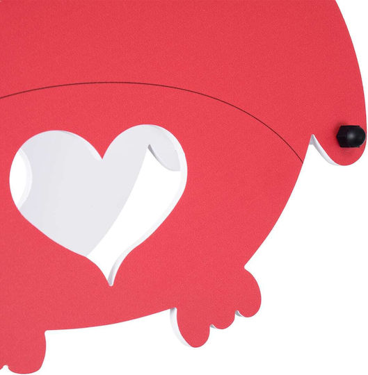 GloboStar Eule Einfaches Licht Kinderdeckenleuchte Deckenleuchte mit Fassung E27 Rot 29.5x30.5cm