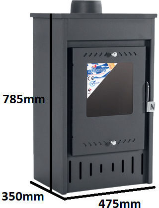 Ntontos Νο.13 Steel Wood Stove 9kW Gray