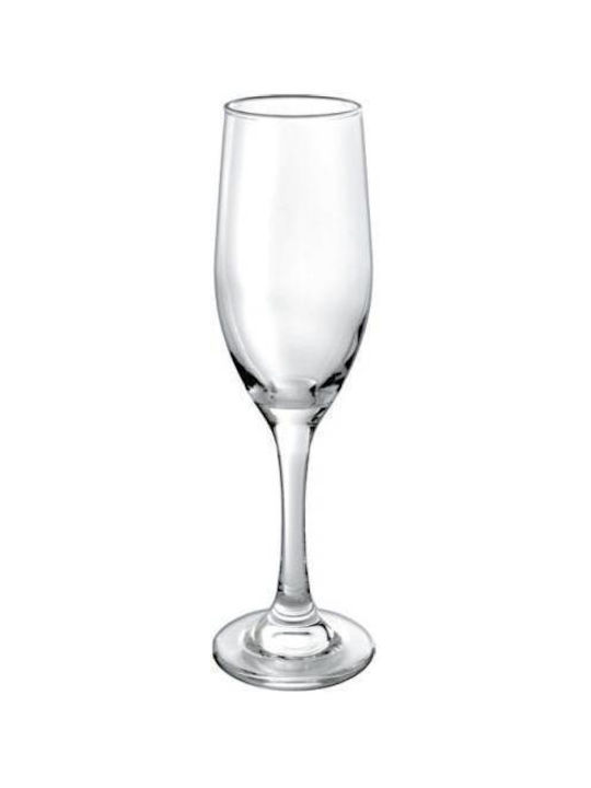 Borgonovo Set Gläser Champagner aus Glas Mit Stiel 170ml 6Stück