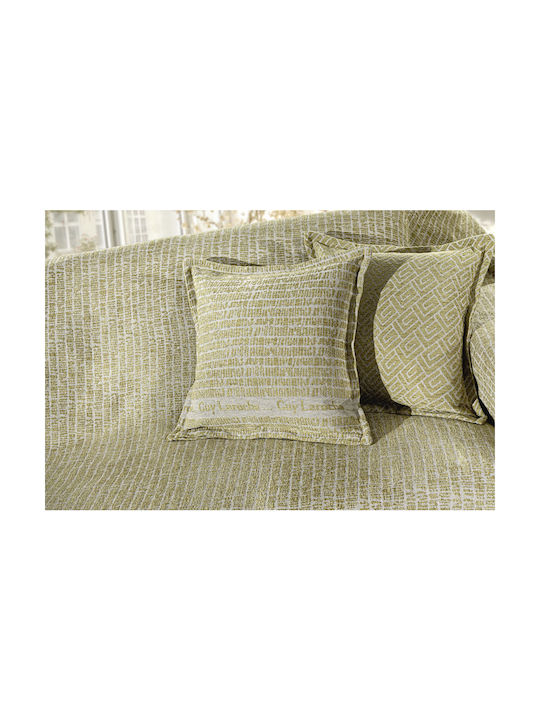 Guy Laroche Decorative Pillow Case Parfait from 100% Cotton Olive 45x45cm.