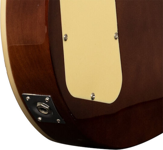 Stagg Standard Series Elektrische Gitarre Einfacher Schnitt mit HH Tonabnehmerkonfiguration Gold