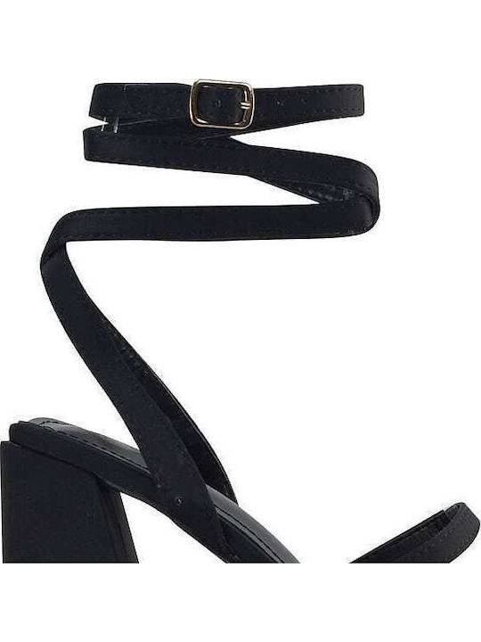 Fabric Sandals Black