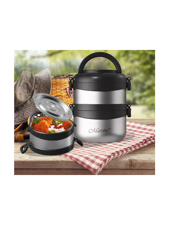Maestro Lunchbox Isolierte Lunchbox Inox Silber 1200ml 1Stück