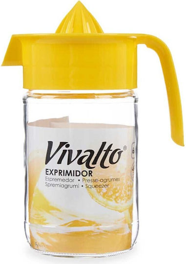 Vivalto Vivalto Κλασικός Στίφτης Λεμονιού / Πορτοκαλιού με Δοχείο από Γυαλί σε Κίτρινο Χρώμα