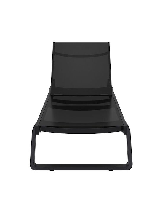 Deckchair Aluminum Tropic Black 210x72x31cm.