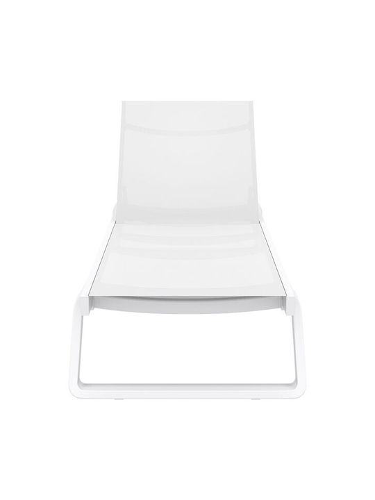 Deckchair Aluminum Tropic White 210x72x31cm.