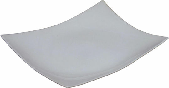 Karvounis Servierplatte Rechteckig aus Porzellan Weiß 40x28cm 1Stück