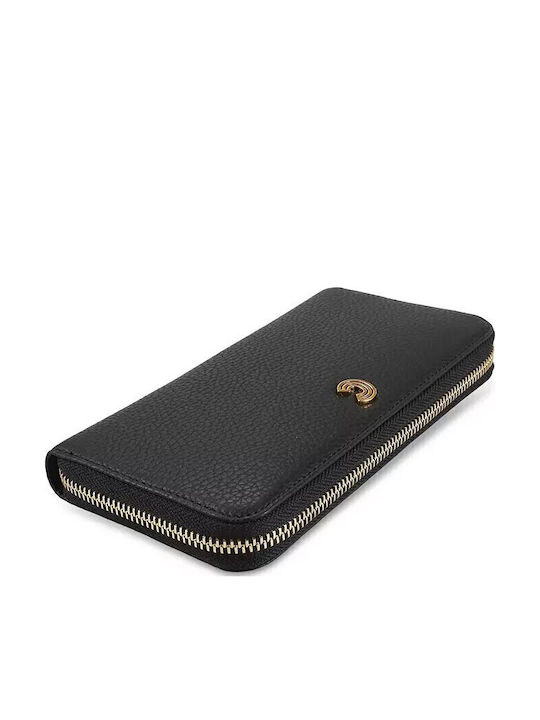 Myrine Large Leather Women's Wallet Classic Black