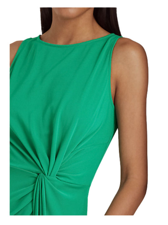 Ralph Lauren Καλοκαιρινό Midi Βραδινό Φόρεμα Πράσινο
