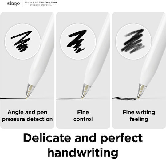 Elago Stylus Tips Metal Pencil Replacement Tips for Apple Pencil White