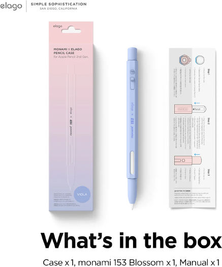 Elago Stylus Case Monami for Apple Pencil 2 in Violet color