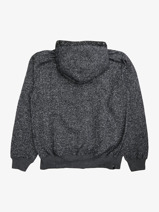 Kids Sweatshirt Cardigan Cotton with Hood Black Kids Textile Zip Hoodie