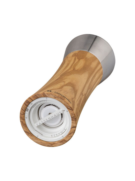 Zassenhaus Augsburg Manual Wooden Pepper Mill 18cm Brown