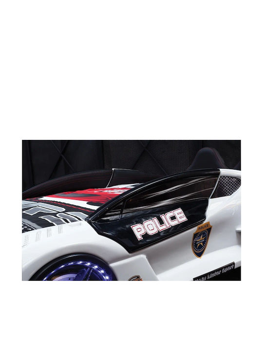 Poliție Pat pentru Copii Masina Single Multicolor pentru Saltea 90x190cm