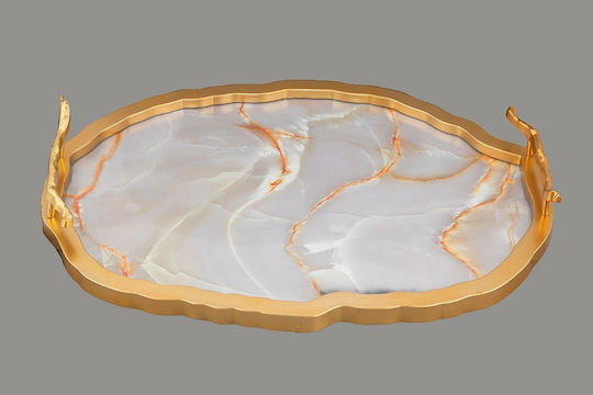 La Vista Wedding Tray Ceramic Metallic Gold