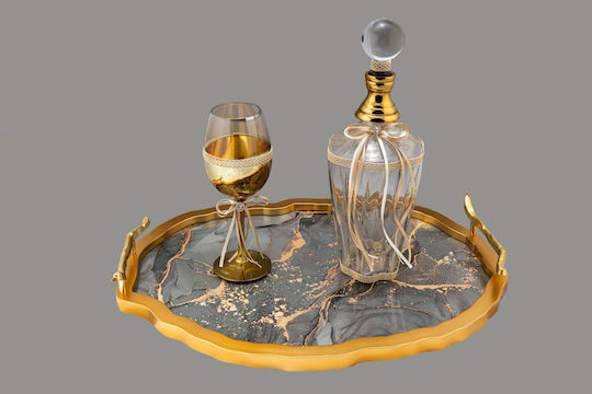 La Vista Wedding Tray Ceramic / Metallic Gold