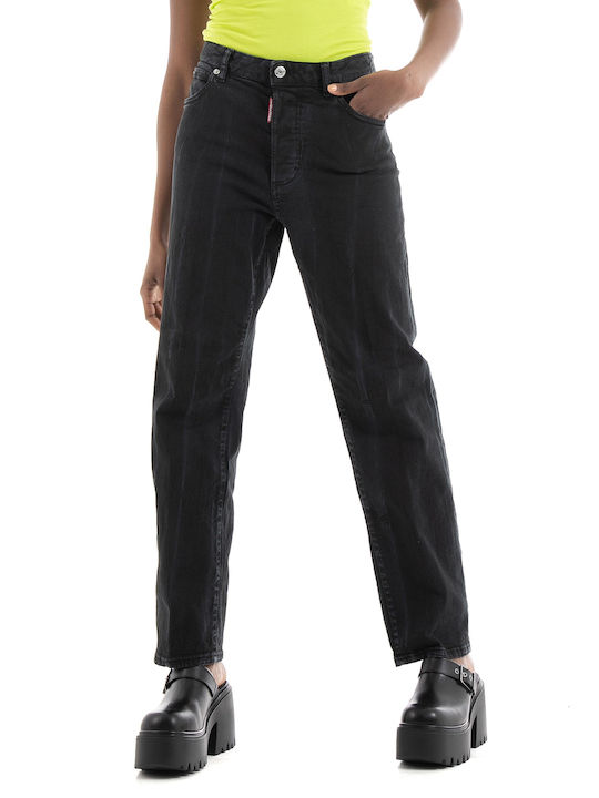 Dsquared2 Bull Boston High Waist Women's Jean Trousers Black