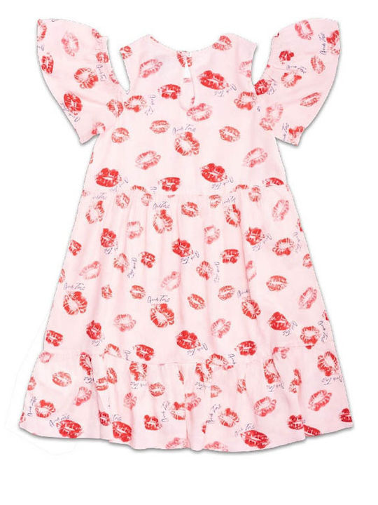 Kids dress lips bad influencer salmon red sleeveless KG04D501 Nath (8-16 years old)