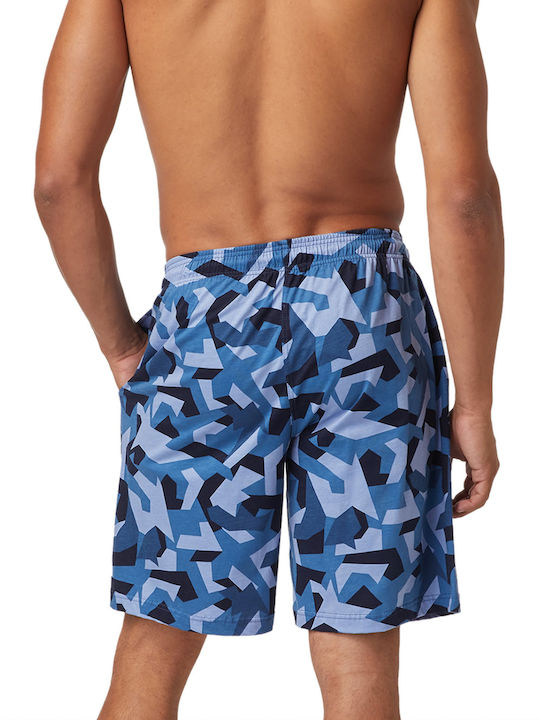 Minerva Men's Summer Pajama Bermuda Blue