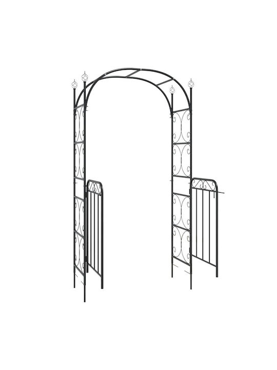 Metal Garden Arch in Black Colour 108x45x235cm