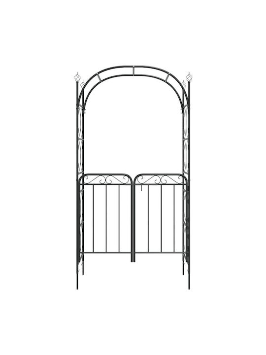 Metal Garden Arch in Black Colour 108x45x235cm