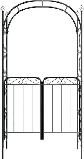 Gartenbogen aus Metall in Schwarz Farbe 108x45x235cm
