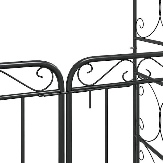 Gartenbogen aus Metall in Schwarz Farbe 108x45x235cm