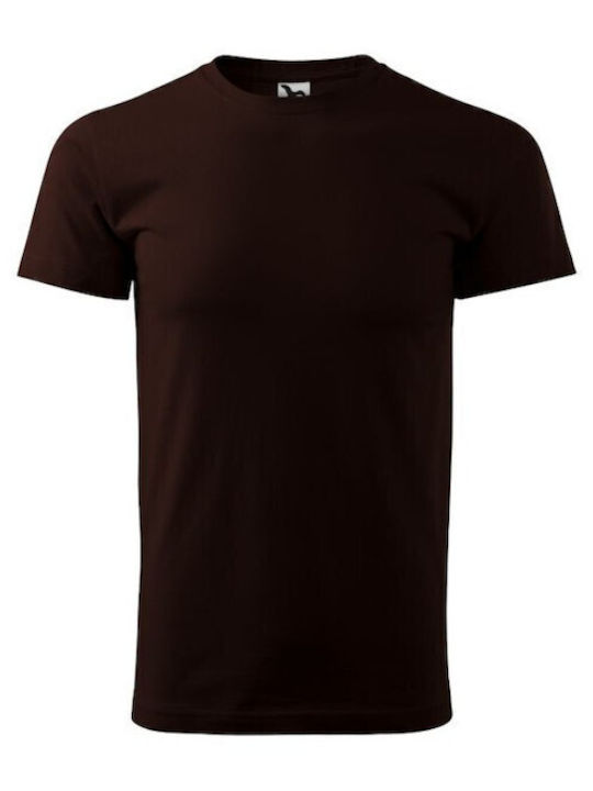 Malfini Ανδρικό Διαφημιστικό T-shirt Κοντομάνικο σε Καφέ Χρώμα