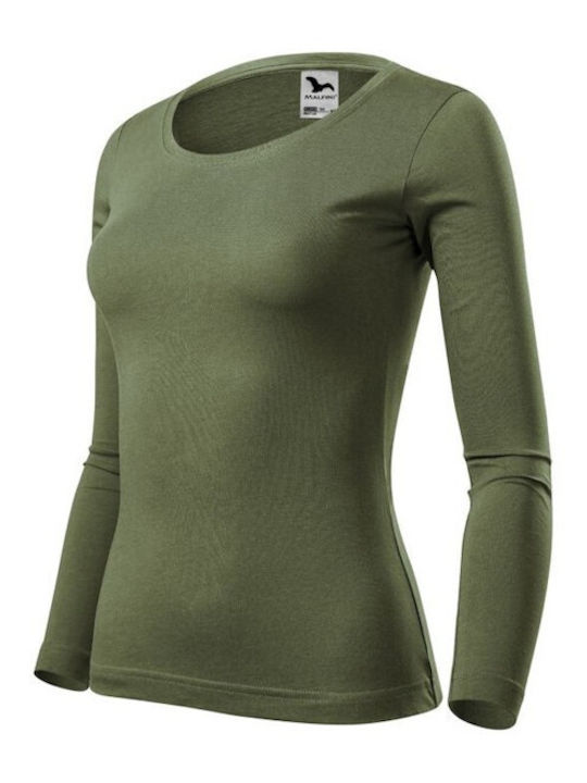 Malfini Women's Long Sleeve Promotional Blouse Green