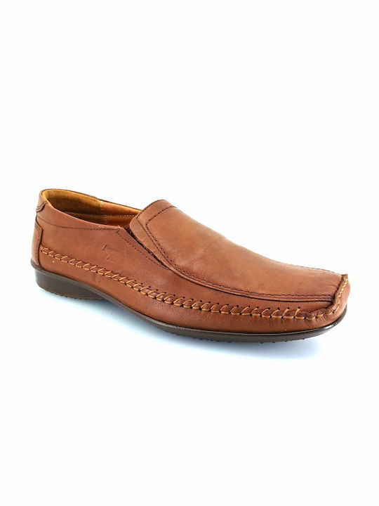 Boxer Men's Leather Moccasins Tabac Brown