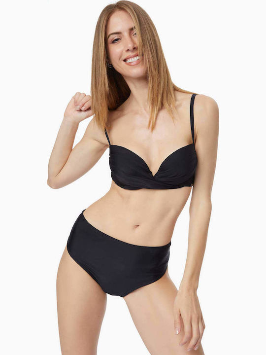 Bikini Slip Ψηλόμεσο Μαύρο