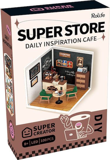 Robotime Παιχνίδι Κατασκευών Ξύλινo Diy Daily Inspiration Cafe για Παιδιά 8+ Ετών