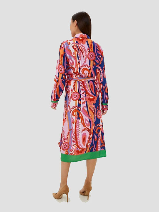 Rochie-Cămașă Midi Wrap-Around