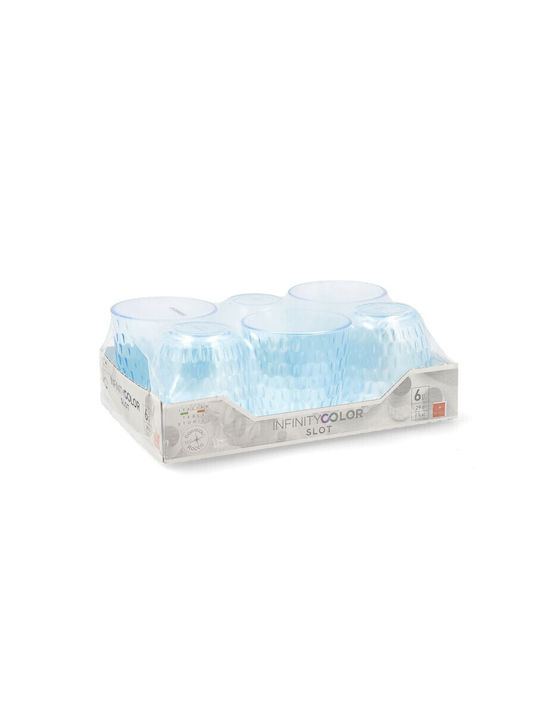 Bormioli Rocco Slot Set of Glasses Water made of Glass Blue 290ml 6pcs