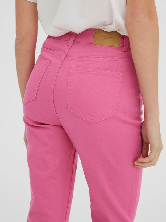 Ψηλόμεσο Γυναικείο Jean Παντελόνι Pink Yarrow