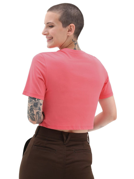 Vans Women's Athletic Crop Top Short Sleeve Pink