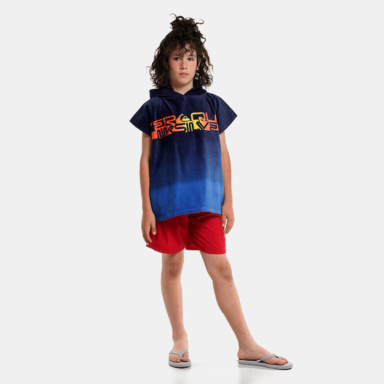 Quiksilver Hoody Towel Boy Kids Beach Poncho Blue 60 x 58cm
