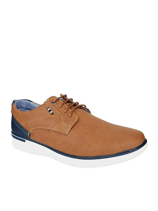 Cockers Men's Anatomic Leather Casual Shoes Camel