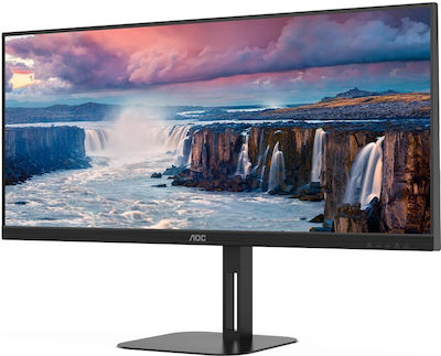 AOC U34V5C Ultrawide VA Monitor 34" QHD 3440x1440 με Χρόνο Απόκρισης 4ms GTG