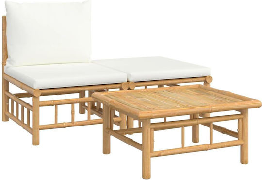 Garten- und Outdoor-Möbelsets Wohnzimmer Typsatz 3 Stück mit Kissen